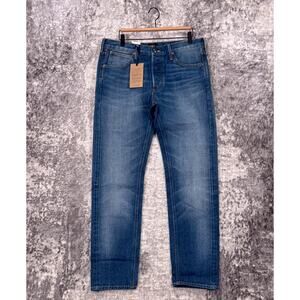 New Lee Jeans 34 x 32 Mens 101 S Slim Rider Selvedge Denim Rinsed
